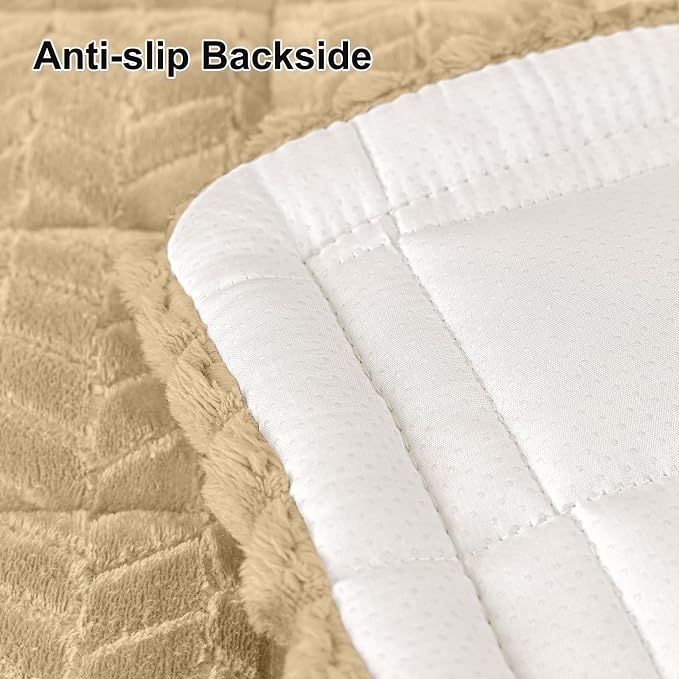Smiry Couch Cover for Dogs, Non Slip Fuzzy Pet Sofa Covers Washable | Sofa Slipcovers for 3 Cushion Couch, Soft Thick Furniture Protector for Cats Dogs, Against Fur, Dirt, Scratch (35.4"x82.7") - Image 6