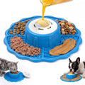 Slow Feeder Dog Bowls with Lick Mat & Rolling Lick Ball, Enrichment Toys | 10oz. 3-in-1 Feeder. Leak-proof, Non-slip. Interactive Play. Slow eating. Liquid, Thick Treats & Kibble, Food-grade Silicone by Unknown