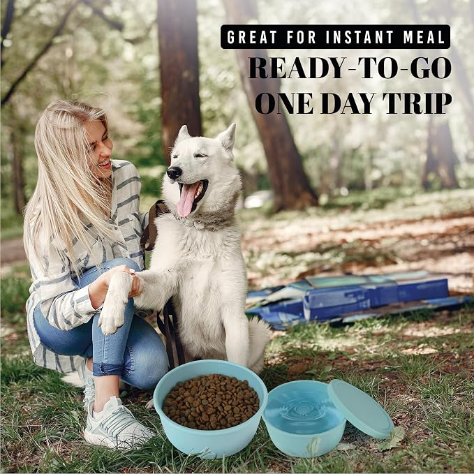 AVERYDAY 30 Oz Travel Dog Bowls with Lids, 2-in-1 Portable Pet Bowls for Food and Water, Leakproof Travel Dog Food & Water Bowl for Outdoor, Camping, Travel Dog Feeding Bowl, Daycare Pet Bowls - Image 8
