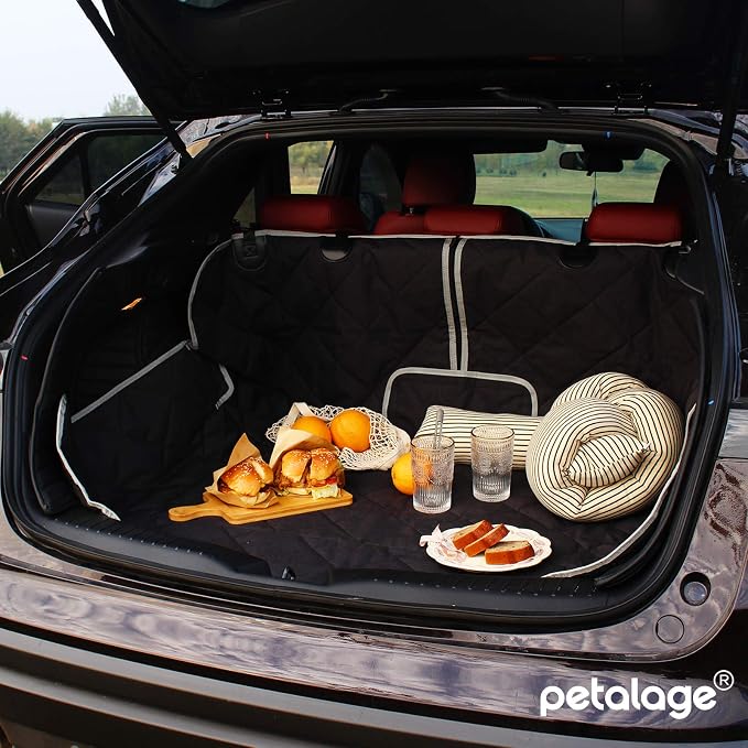 petalage Dog Car Seat Cover Waterproof 56” x 50“ for for Trucks Cars & SUVs Back Seat Heavy-Duty Nonslip Pet Car Seat Cover Protector - Image 7