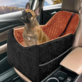 Dog Car Seat for Small/Medium Dogs, Memory Foam Dog Booster Seat, Travel Safety Per Car Seat with Washable Removable Cover, Storage Pockets for Dogs up to 35 lbs (Black/Red Brown, Small) by Qualityproductsqualityservice
