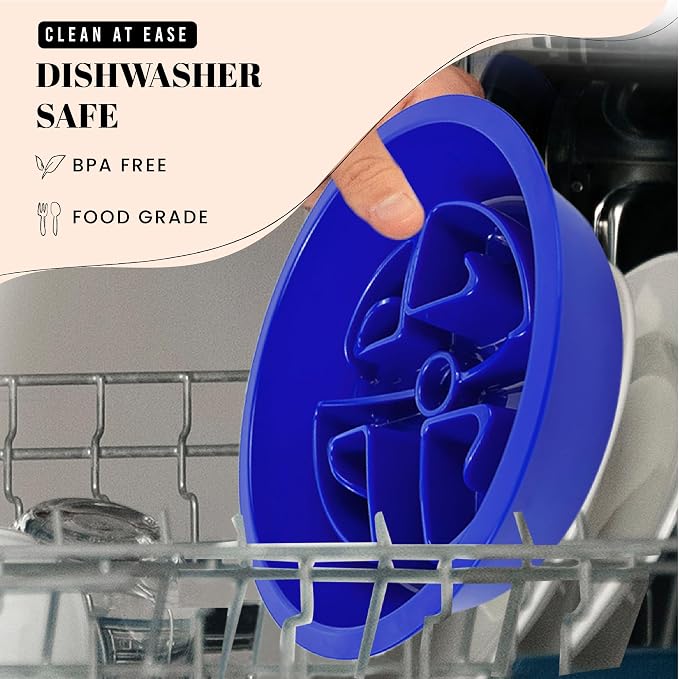 AVERYDAY Slow Feeder Dog Bowls for Large Breeds Fits Raised Feeding Station, Puzzle Dog Food Bowls to Slow Down Eating, Dogs Feeding Bowl with Non-Slip, Slows Feeder Pet Bowl for Wet and Dry Food - Image 7