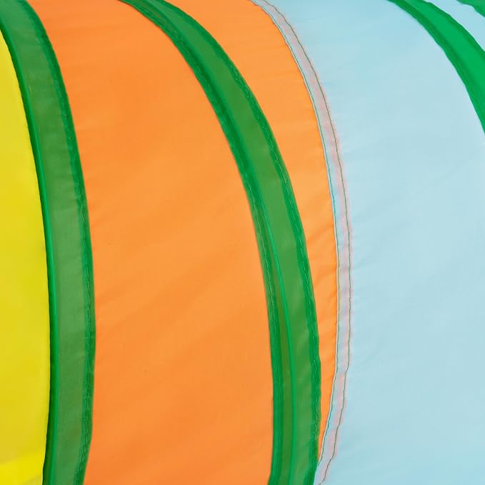 Tempcore Cat Tunnel for Indoor Cats, 3 Way Collapsible Pet Play Tunnel with Teaser Wand, Peek Holes & Hanging Ball, Interactive Tube for Kittens & Rabbits, Rainbow - Image 7