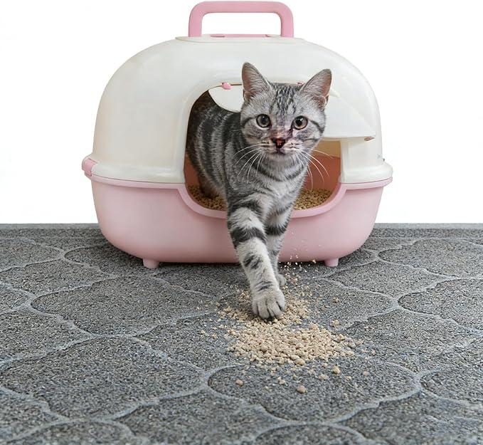 Cat Litter Mat Traps Litter from Litter Box XL Size 47"X36" Durable Trapping Rug, Non-Slip and Waterproof, Easy to Clean - Image 2