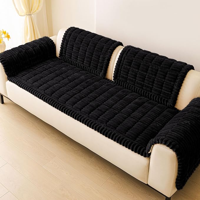 hyha Couch Cover for Dogs, Washable Non Slip Plush Flannel Sofa Protector | Thick Flannel, Anti-Slip Backing, Pet Hair & Scratch Protection, Fits Sofa & Loveseat (27.6" x 59") - Image 9