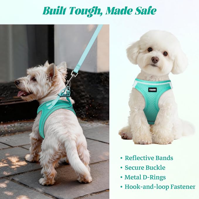 No Pull Dog Puppy Harness and Leash Set Reflective Mesh Vest Small - Image 5
