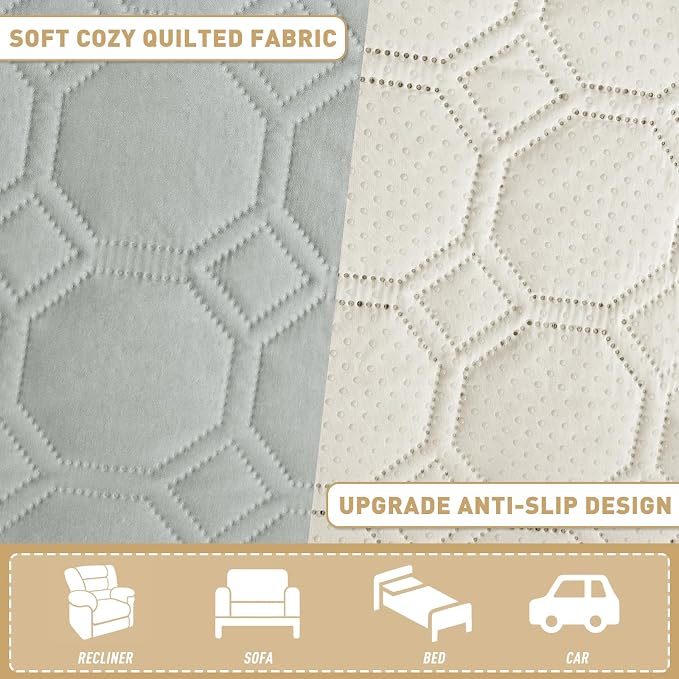 ZNSAYOTX Ultimate Cozy Blankets (30"x53") 100% Waterproof Sofa Mat Blanket for Dog Pets, Bed Couch Protector with Non-Slip Back Washable Durable, Pee Scratch Proof Easy to Clean (Light Grey) - Image 5