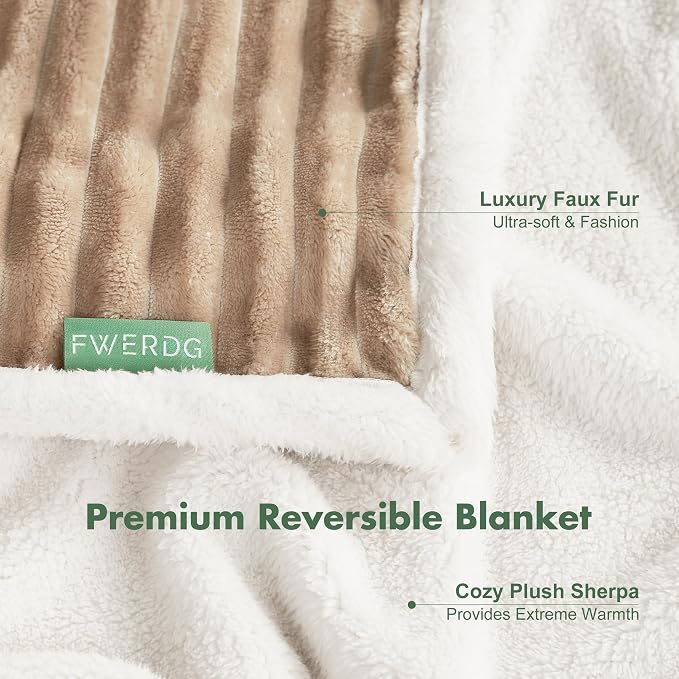 Waterproof Dog Blanket for Large Dogs - Washable Pet Throw Blanket for Couch Bed Protector, Cozy Fleece Calming Dog Blankets for Indoors & Outdoors, Linen, 50"x60" - Image 4