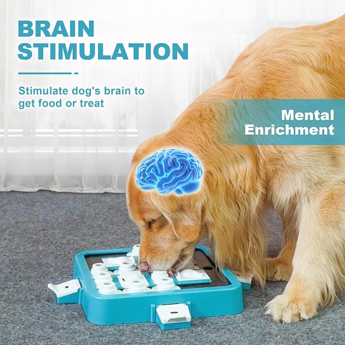 Aluckmao Dog Puzzle Toy Large Size - Adjustable Levels Food & Treat Game | Beginner to Advanced Difficulty for All Breeds, Brain Stimulation, Mental Enrichment, Interactive Feeding, Green - Image 5