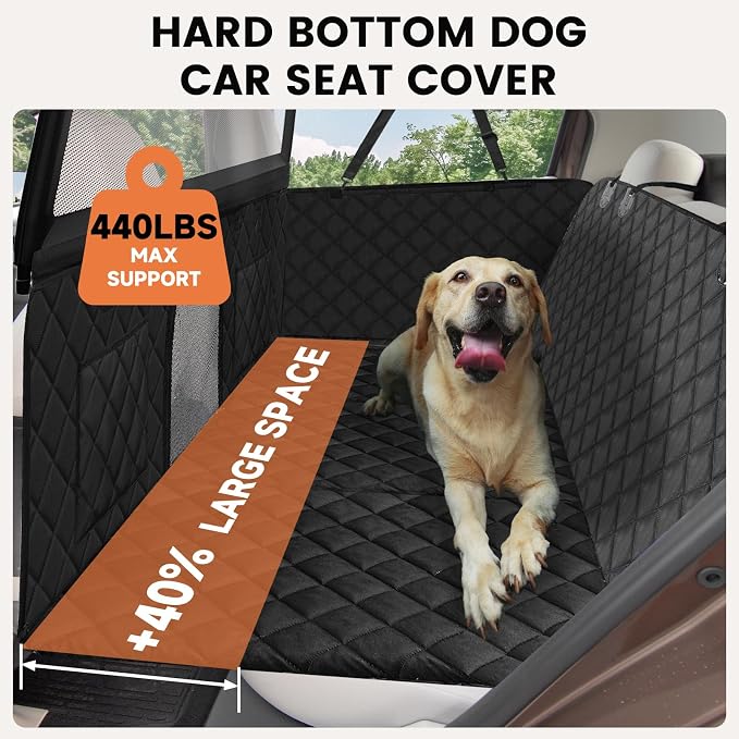 Snagle Paw Dog Car Seat Cover & Back Seat Extender,31"Super High Pet Barrier with Anti-Slip Hard Bottom Hammock Holds 440lbs,Water-Resistant Car Seat Protector for SUV,Trucks,Easy-Clean,Patent Pending - Image 6