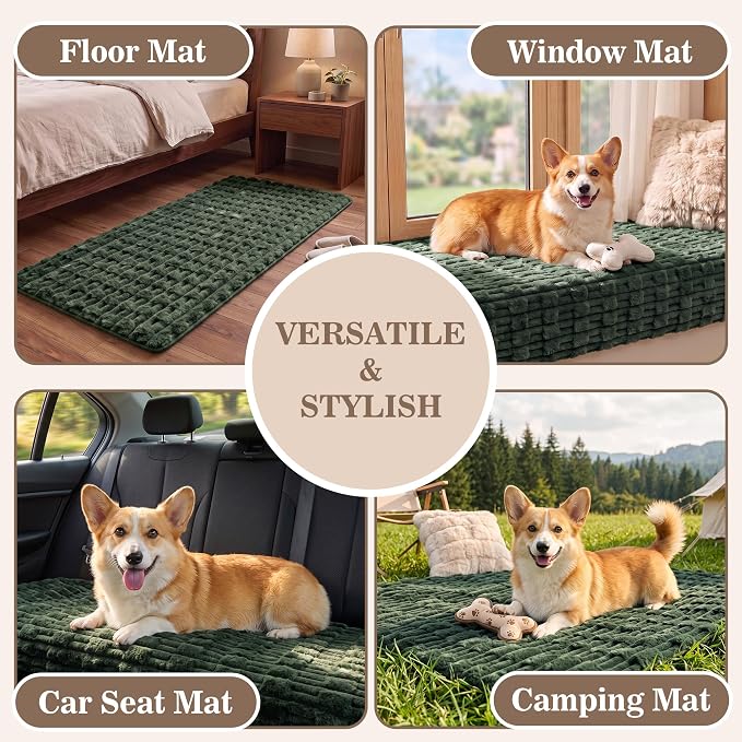 MYSKY HOME Couch Cover for Dogs, Plush Soft Sofa Cover Washable, Couch Covers for 3 Cushion Sofa Pet Friendly, Waterproof Non-Slip Durable Sofa Slipcover Furniture Protector, Moss Green, 35"x83" - Image 7