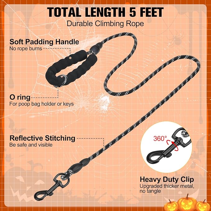 BEAUTYZOO Halloween Dog Harness Medium Sized and Leash Set,No Pull Pet Vest | Step-in Easy On/Off, All Season Breathable Mesh,Escape-Proof Hook & Loop,Lightweight Reflective,No Choke,Easy Walking Control - Image 7