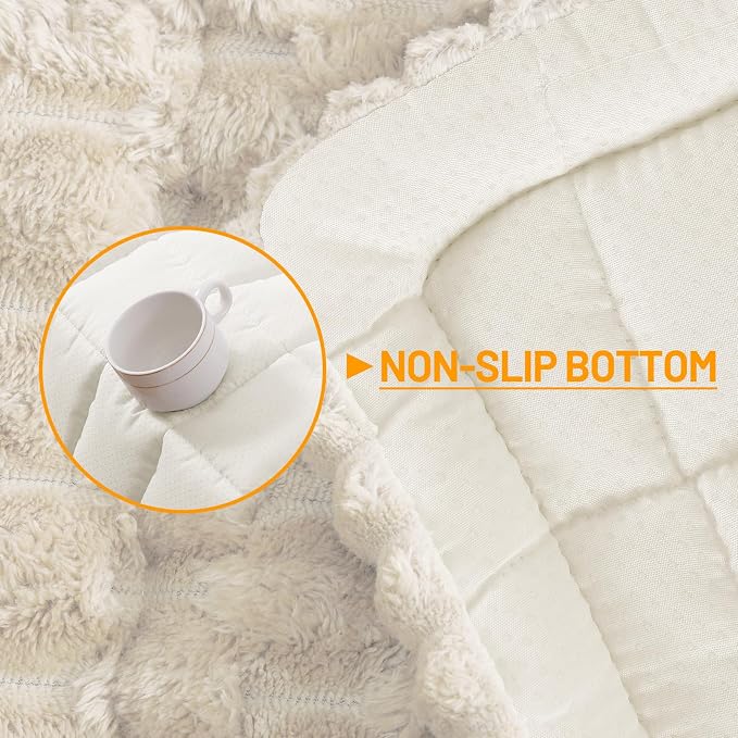 Smiry Non Slip Couch Covers for Dogs, Scratch Resistant Pet Sofa Protector | Machine Washable Soft Fuzzy Thick Furniture Cover for Sofa Loveseat Sectional Large Dogs, Apricot, 27.6" x 27.6" - Image 11
