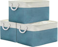 TheWarmHome Storage Baskets for Organizing - Extra Large 3 Pack 17x14x10 inch Storage Bins for Shelves Closet Nursery Bathroom Bedroom Baby Clothes Dog Toy Home Organization (White & Green) by TheWarmHome