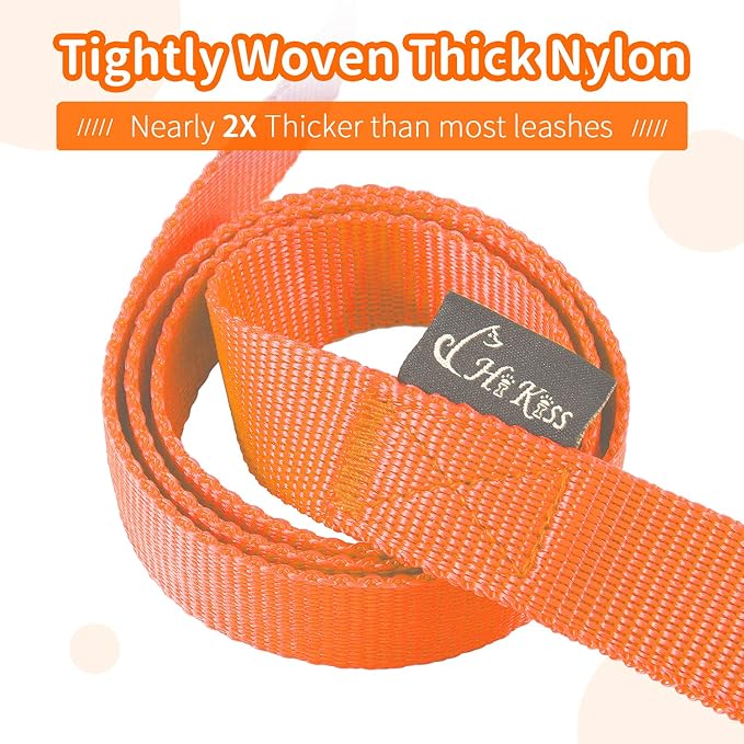 HIKISS Long Dog Leash Obedience Recall Training Agility Lead with Thickening Material for Large Dog - 15ft 20ft 30ft 50ft 100ft Training Leash(Orange 100ft) - Image 2