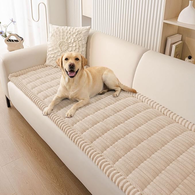 Smiry Couch Cover for Dogs, Non Slip Washable Sofa Protector for Pets | Soft Furniture Cover for Leather & Fabric Couches, Cozy Protect Against Fur, Dirt & Messes, Pet Friendly, 27.6"x59" by Smiry