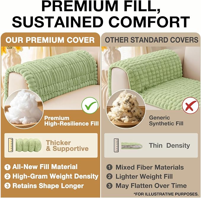 hyha Couch Cover for Dogs, Washable Non Slip Plush Flannel Sofa Protector | Thick Flannel, Anti-Slip Backing, Pet Hair & Scratch Protection, Fits Sofa & Loveseat (27.6" x 88") - Image 10