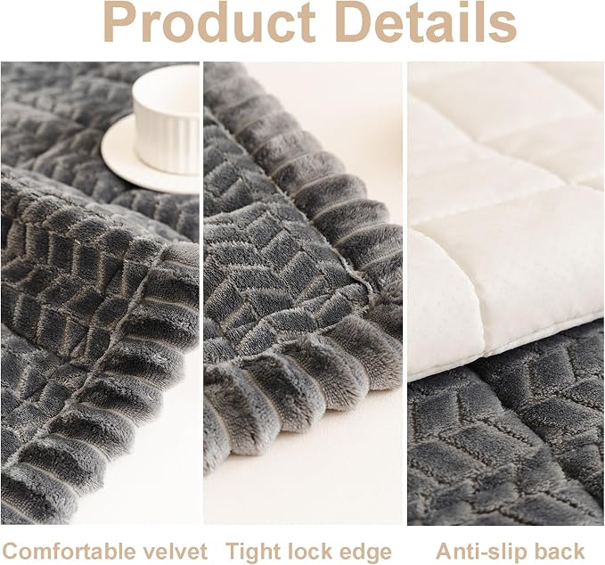 Pet Couch Cover Dogs Washable Sofa Protector Covers Non Slip Fuzzy Dog Mat | Soft Flannel, Anti-Slip Backing, Protect Furniture from Hair, Dirt, Messes, Fit Sofa and Loveseat - Image 3