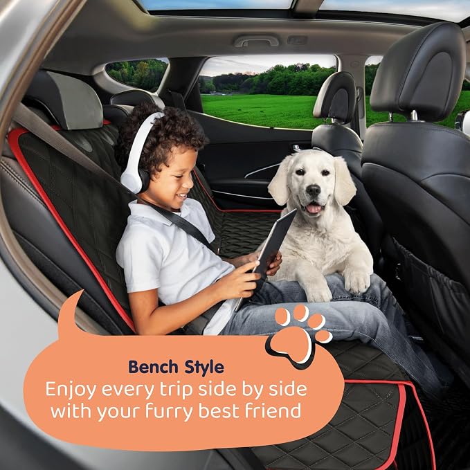Petloox Dog Car Seat Cover for Back Seat, Waterproof Hammock for Car, SUV & Truck, Non-Slip Backseat Cover for Dogs, Heavy-Duty Dog Hammock Style Seat Protector Pets, Easy to Install & Clean - Image 6
