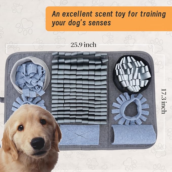 Dog Sniffing Mat, Interactive Dog Puzzle Toy, Stress Relief, Enriches Feeding Games The Sniffing mat Helps Slow Down Eating Speed and Keeps Dogs Busy - Image 2