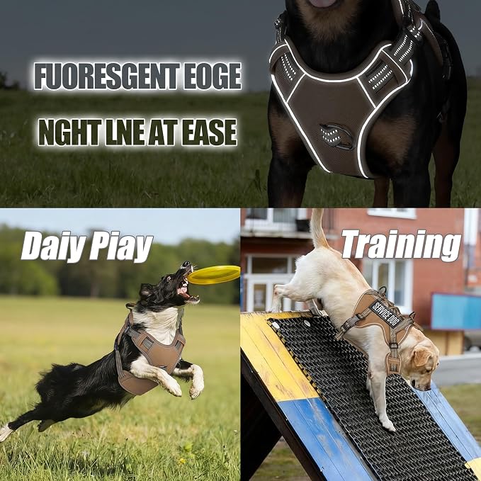 3-in-1 Dog Vest Harness Leash Set for Daily,Service,Training Animal X Large - Image 7