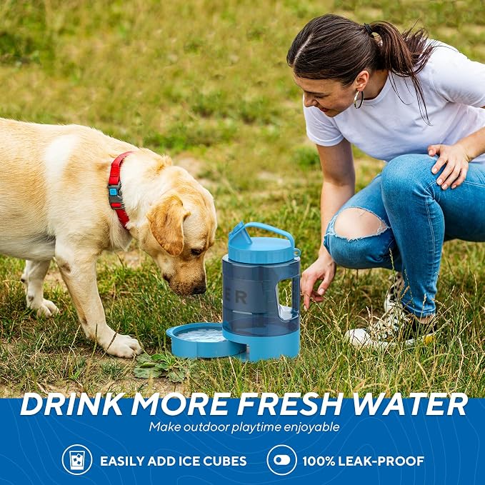 Dog Water Bowl Dispenser 77oz, Large Pet Dog Water Bottle Portable with Pull-Out Travel Water Bowl for Dogs, Portable Water Bowl for Dogs on The Go, Camping Essentials Hiking Traveling Accessories - Image 6