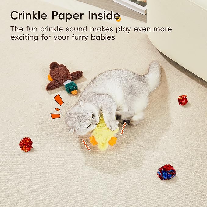 Potaroma Cat Toys Catnip Crinkly Sound 2 Pcs, Mess-Free Stuffless Kitten Toy, Durable Feline Bite Interactive Kicker Toys for Cat Indoor Exercise 6.5 Inches | Durable Feline Bite Interactive Kitten Kicker Toys, Cat Indoor Exercise 6.5 Inches - Image 5
