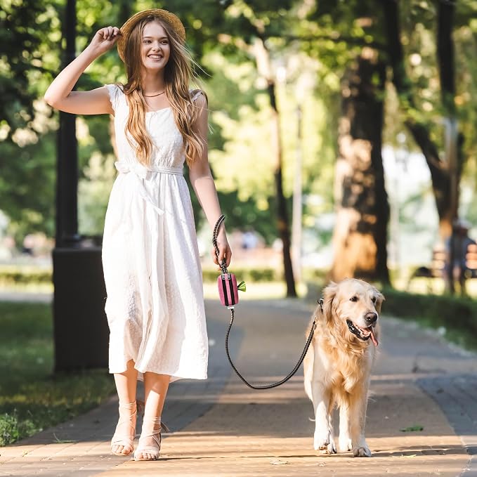 Dog Poop Bag Holder for Leashes and Treat Holder with 2 Waterproof Pouches | Poop Bag Dispenser for Pet Waste Bags and Walking Accessories + 1 Free Roll - Image 6