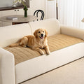Couch Covers for Dogs, Non Slip Washable Pet Couch Covers for Sofa | 27.6”x70.9” Light Brown Soft Velvet Sofa Covers for 2-3 Cushion Couch, Couch Protect Against Pet Hair, Scratches & Stains by PJLZJFBY