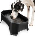 Neater Pet Brands Extra Large Water Bowl for Dogs, Outdoor Dog Water Bowl (2.25 Gallon XL Capacity), Big Trough Style Food Dish for Indoors or Outside, No Spill Large Dog Bowls, Midnight Black by NeaterPetBrands