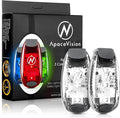 LED Safety Light (2 Pack) - Clip On Strobe/Running Lights for Runners, Dog, Bike, Walking, Boat, Kayak, Stroller and More - High Visibility Accessories for Your Reflective Gear, Bicycle by ApaceVision
