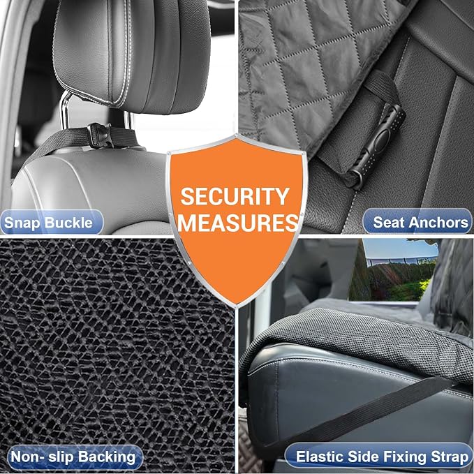 Dog Car Seat Cover for Back Seat Bench Cover, Compatible for Armrest 100% Waterproof & Nonslip Backseat Protector for Pet （Standard） - Image 5