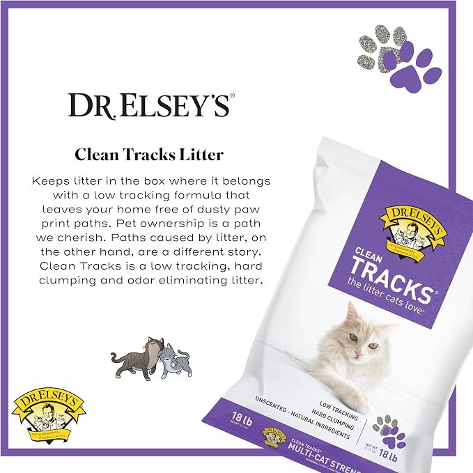 Dr. Elsey's Clean Tracks Clumping Clay Cat Litter 18 lb. Bag - Image 3