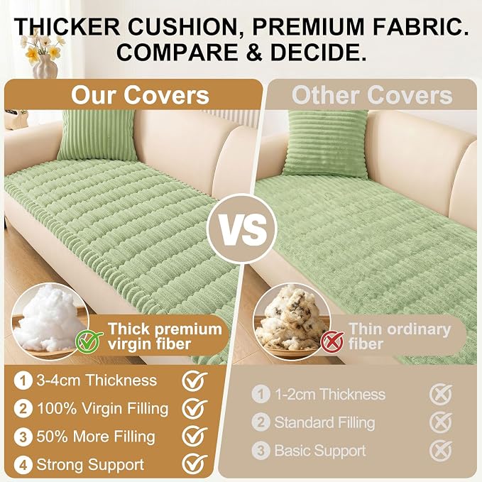 Smiry Couch Cover for Dogs, Non Slip Washable Sofa Protector for Pets | Soft Furniture Cover for Leather & Fabric Couches, Cozy Protect Against Fur, Dirt & Messes, Pet Friendly, 27.6"x27.6" - Image 4
