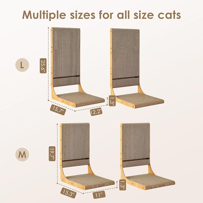 EHEYCIGA 2-Pack Cat Scratcher, L-Shaped Indoor Cardboard Scratch Pad, Large | Vertical Cat Scratching Board with Ball Toy, Furniture Protector, Reversible Design for Double Life - Image 9