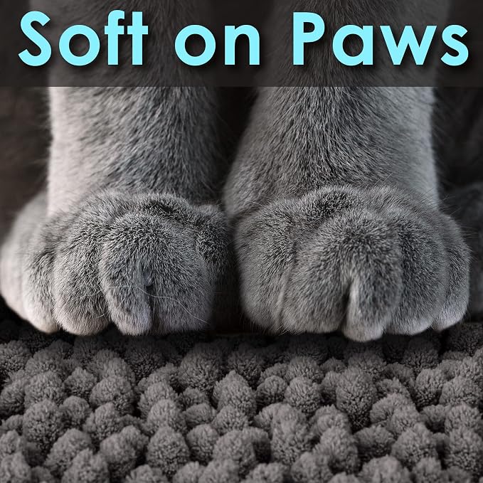 CatGuru Cat Litter Mat, Medium, Extra Large, XXL, Waterproof Litter Box Mat, Non Slip Kitty Litter Mat, Machine Washable Litter Trapping Mat, Soft Litter Tray, Cat Stuff (XL, Dark/Heavy-Duty) - Image 4