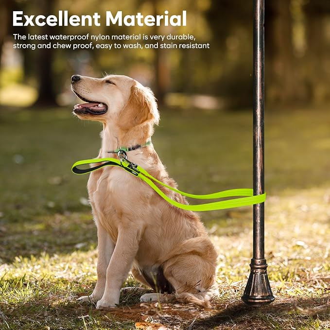 LED Dog Leash, 4 Ft Light Up Dog Leash USB Rechargeable Waterproof, Nylon Reflective Leashes with Padded Handle, Safety Glow in The Dark Pet Lights for Large Medium Small Pet(Green) - Image 8