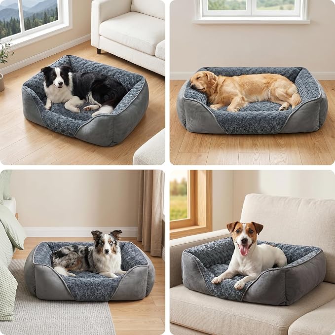 XX-Large Dog Bed for Large Medium Small Dogs, Rectangle Washable Dog Bed, Orthopedic Dog Bed, Soft Calming Sleeping Puppy Bed Durable Pet Cuddler with Anti-Slip Bottom XXL(42"x30"x10") - Image 9