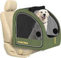 PAWZIDEA Portable Dog Crate for Car Travel, Medium & Large Dogs Up to 80lbs | Soft-Sided Dog Car Kennel for Backseat, Secures Seatbelt & Headrest Strap, Collapsible Enclosed Car Seat Carrier, Chew-Proof by PAWZIDEA-Inlovejoywelive
