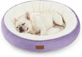 Love's cabin Round Donut Cat and Dog Cushion Bed, 30in Pet Bed for Medium or Large Dogs, Anti-Slip & Water-Resistant Bottom, Soft Durable Fabric Pet Beds, Washable Calming Cat Bed, Violet by Lovescabin