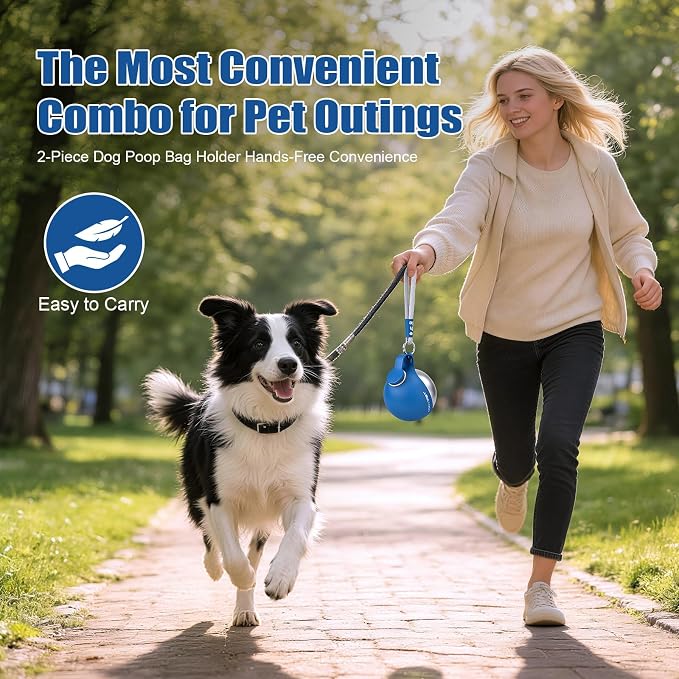 Portable Dog Water Bottle 10oz Stainless Steel Travel Dog Water Dispenser with Bowl No-Spill Puppy Water Bottle for Walking Hiking Small Dog Water Bottle (Sapphire Blue) - Image 2