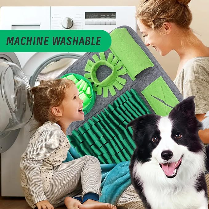 Snuffle Mat for Dogs, Pet Snuffle Mat for Small and Medium Dogs, Interactive Sniff Mat Feeding Mat for Puppies, Slow Feeder Dog Treat Mat for Training and Stress Relief - Image 7