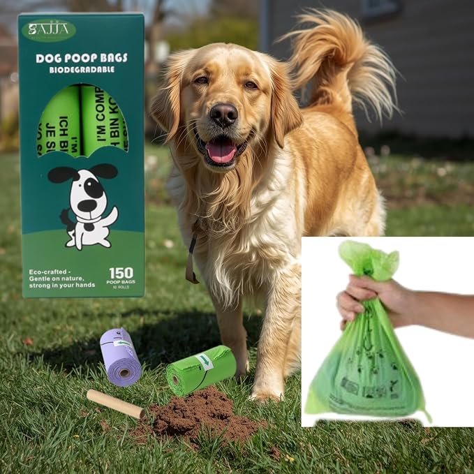 100% Certified Home Compostable Dog Poop Bags - Part Of Every Purchase will Go To Charity - ASTM D6400 & EN 13432 Compliant - 150 x Plant Based Compostable Poop Bags - Image 9