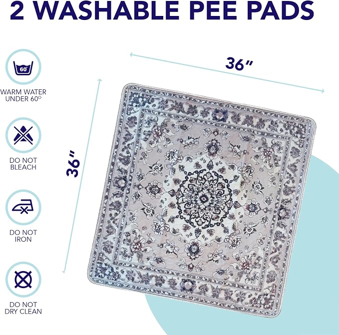 PUPIBOO Washable Pee Pads for Dogs and Cats - Super Absorbent Reusable Puppy Training Pads - 100% Waterproof, Leak-Proof & Non-Slip Whelping Pads for Pet Housebreaking - Image 4