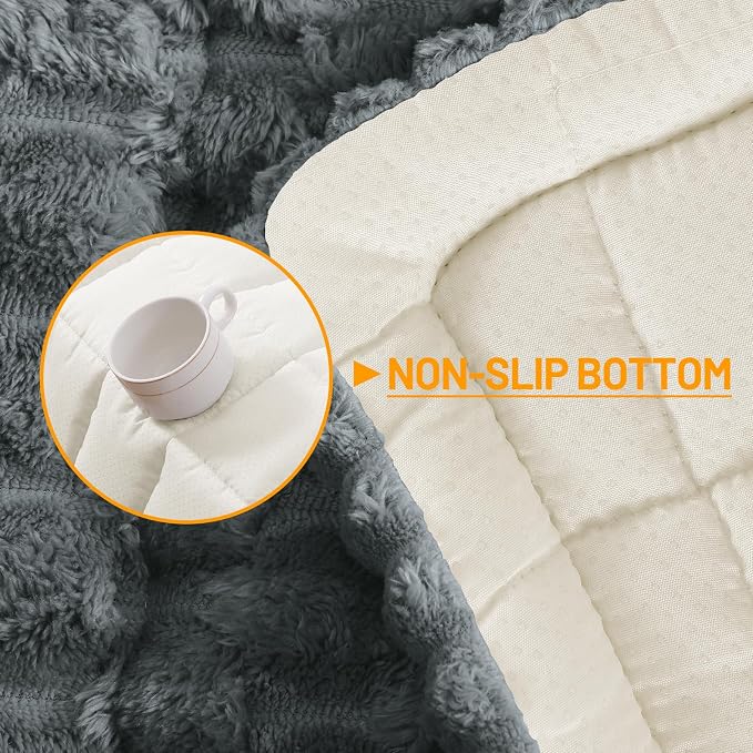 Smiry Non Slip Couch Covers for Dogs, Scratch Resistant Pet Sofa Protector | Machine Washable Soft Fuzzy Thick Furniture Cover for Sofa Loveseat Sectional Large Dogs, Dark Grey, 27.6" x 27.6" - Image 11