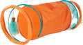Instincts by SmartyKat Teaser Tunnel Activity Tunnel Cat Toy w/Fringe & Feather Teaser Cat Toy - Orange, One Size by SmartyKat