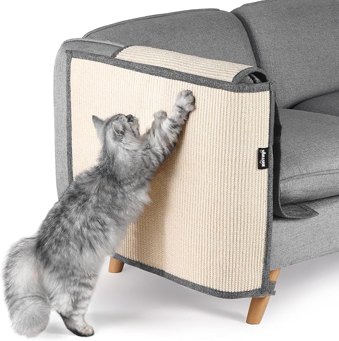 NATUYA Furniture Protectors from Cats-Cat Couch Protector Large Sisal Cat Scratching Mat-Protect Sofa Corner Cushion Chair (Sisal Armrest - Right) | Couch Protector,Large , Furniture Protectors, Sofa Corner Cushion by NATUYA