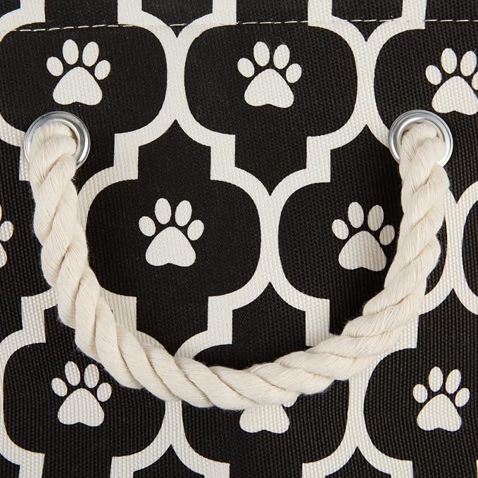 Bone Dry Pet Storage Collection Lattice Paw Print, Black, Small Rectangle - Image 3