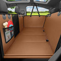 URPOWER Hard Bottom Dog Car Seat Cover for Back Seat, Waterproof Hammock | 400 lbs Support, 45% More Space, PU Leather, Waterproof, Scratch Resistant, Non-Slip, Mesh Window, Dog Seat Belt Included by URPOWER