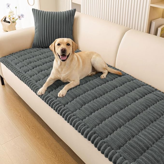 Smiry Couch Cover for Dogs, Non Slip Washable Sofa Protector for Pets | Soft Furniture Cover for Leather & Fabric Couches, Cozy Protect Against Fur, Dirt & Messes, Pet Friendly, 27.6"x47" by Smiry